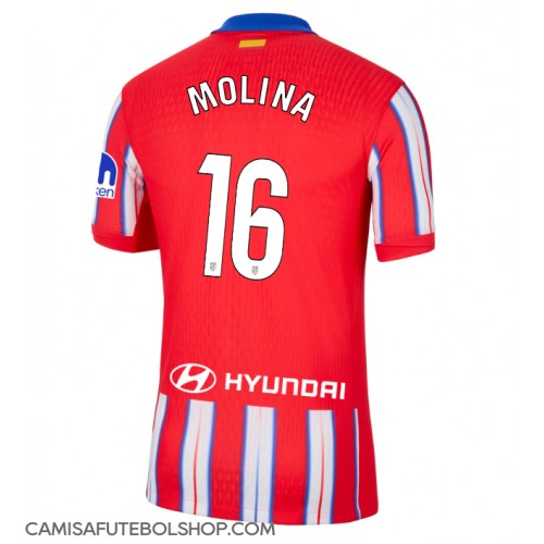 Camisa de time de futebol Atletico Madrid Nahuel Molina #16 Replicas 1º Equipamento 2024-25 Manga Curta